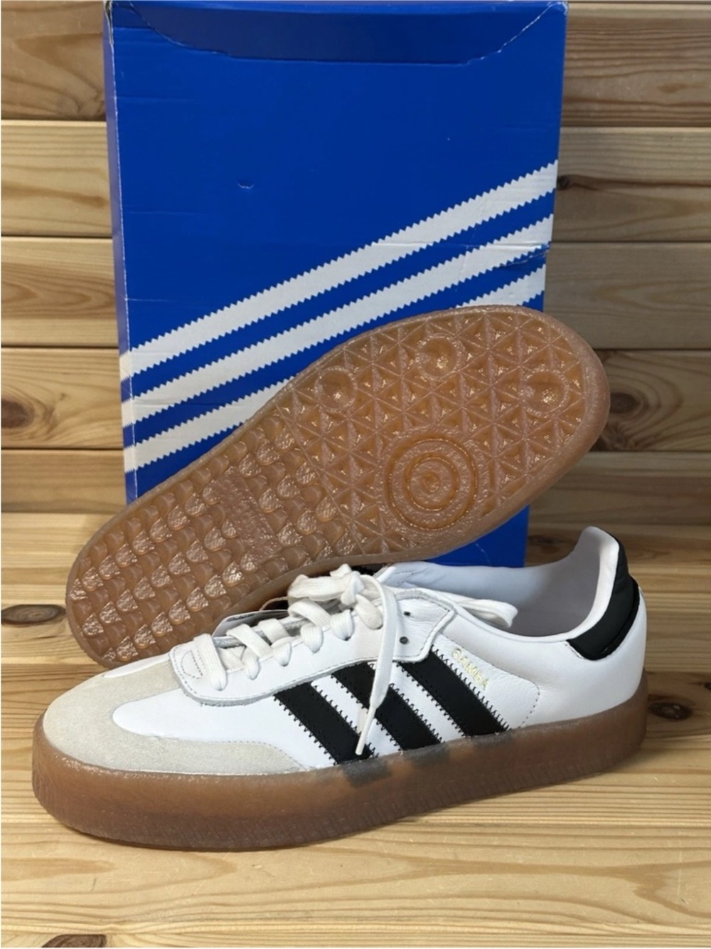 NIB adidas Sambae Samba White Black 10